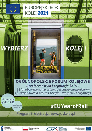 Bezpieczeństwo i regulacja kolei – kolejne spotkanie Ogólnopolskiego Forum Kolejowego - plakat